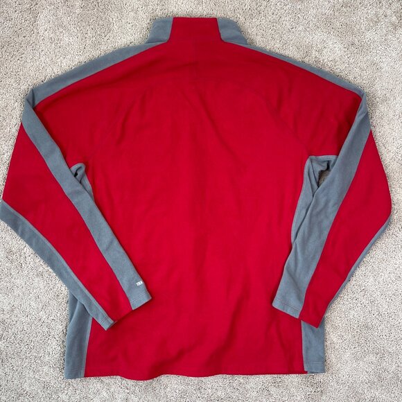 The North Face Jacket Mens L Red Gray TKA 100 Full Zip Fleece Hiking Outdoor - Picture 8 of 8